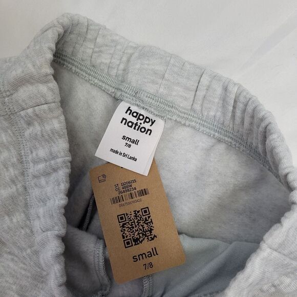 NEW Happy Nation gray wide leg pull on sweatpants with pockets S 7/8 - Picture 5 of 6